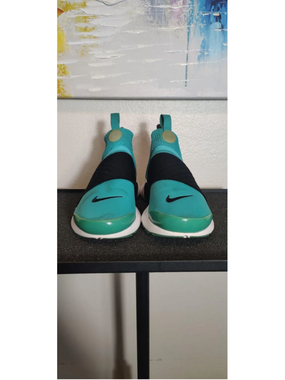 Nike Presto Extreme Shoes Youth Size 5Y Green Black Slip-On Sneakers 870022-300